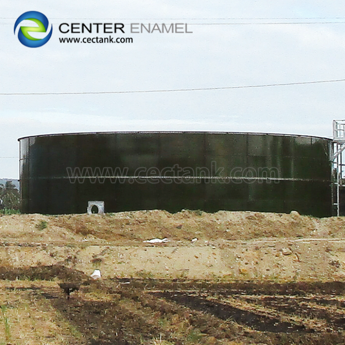 Bolted steel sludge holding tank for sewage treatment plant