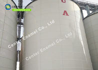 Tanque de armazenamento de biogás de aço com dobradiça expandido com telhado de membrana dupla