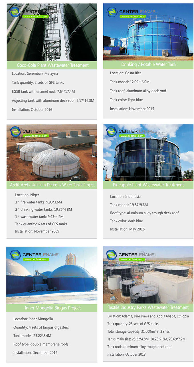 6.0Mohs 20m3 Tanques de armazenamento de biogás para o projeto de resíduos alimentares 0
